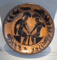 تصویری از سربازان یونانی در حال انجام بازی فکری، حدود 2500 سال پیش           