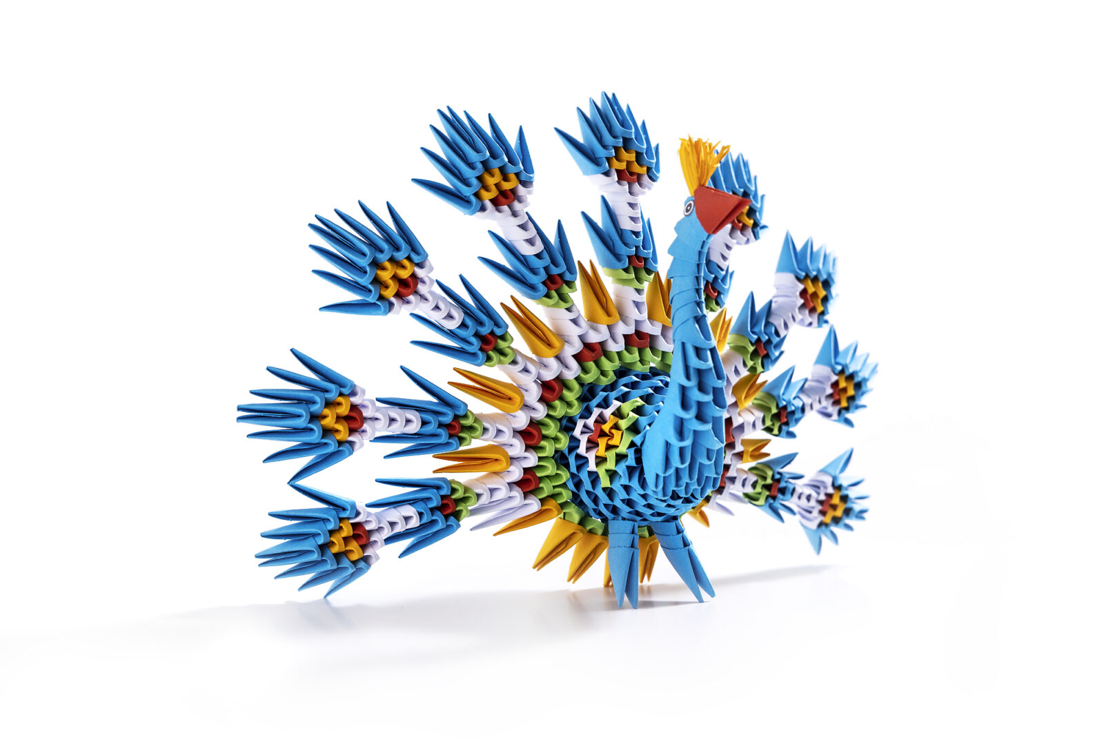 15 Origami 3D peacock large