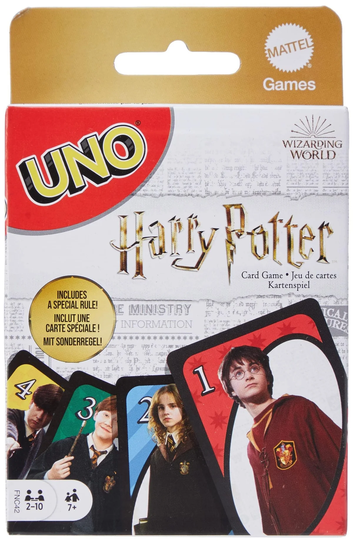 uno harry potter card game for 2 10 players ages 7y